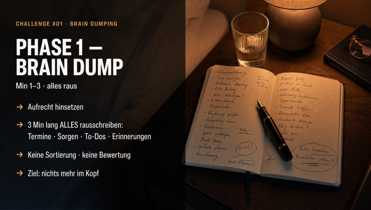 Challenge der Woche: Brain Dumping